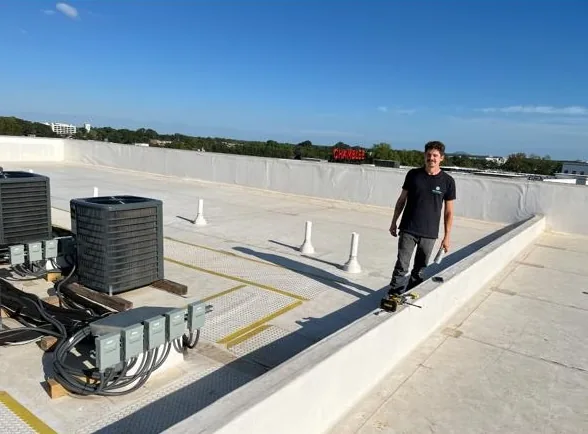 HVAC technician at work